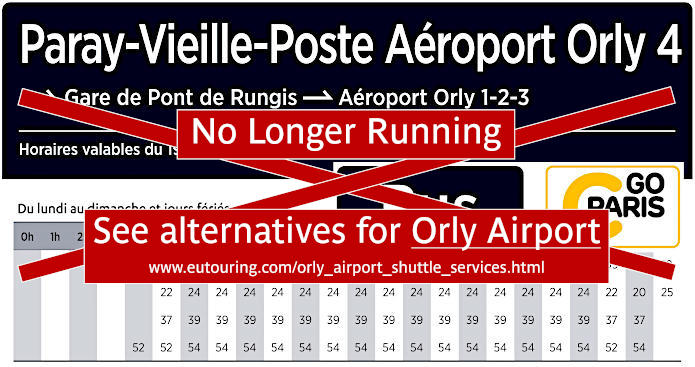 Orly Airport GO C Paris Shuttle Bus Timetables