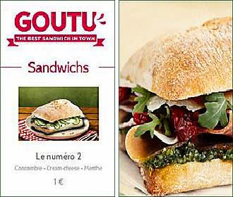 Goutu Cafe 1 Euro sandwiches