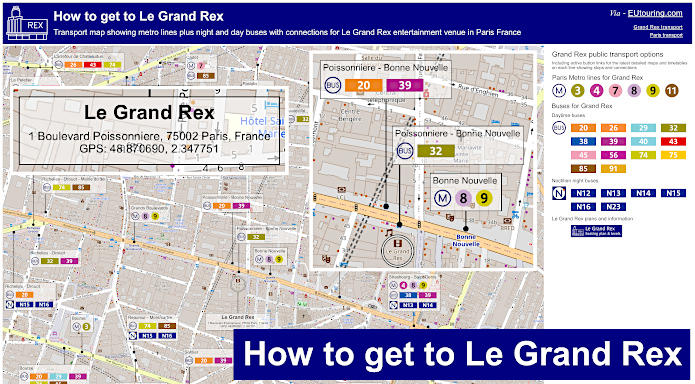 How to get to Grand Rex transport map
