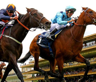 Horse race at Hippodrome de Longchamp