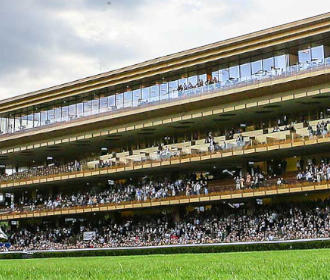 Hippodrome de Longchamp horse racing stands