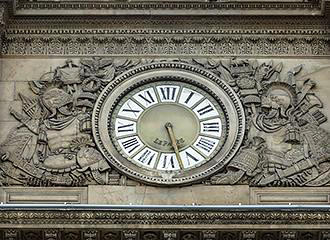 Louvre Museum Pavillon de l'Horloge clock