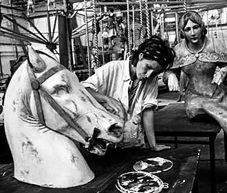 Restoration work at Musee des Arts Forains