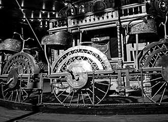 Antique bike carrousel at Musee des Arts Forains