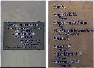 La Conciergerie plaques