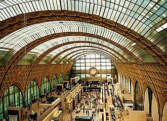 Arched roof inside Musee d’Orsay