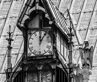 South west clock on Notre Dame Cathedral