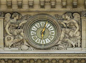 Musee du Louvre Pavillon Sully clock