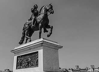 King Henri IV Equestrian Statue on pedestall