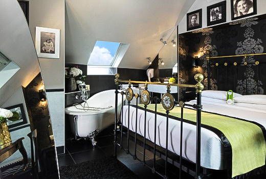 Hotel Design Sorbonne top floor bath double