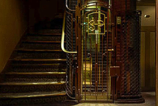 Hotel St Pierre stairs and lift