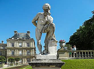 Marius debout sur les ruines de Carthage in Jardin du Luxembourg