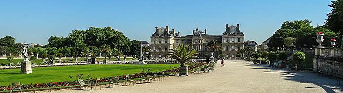 Palais du Luxembourg within the gardens