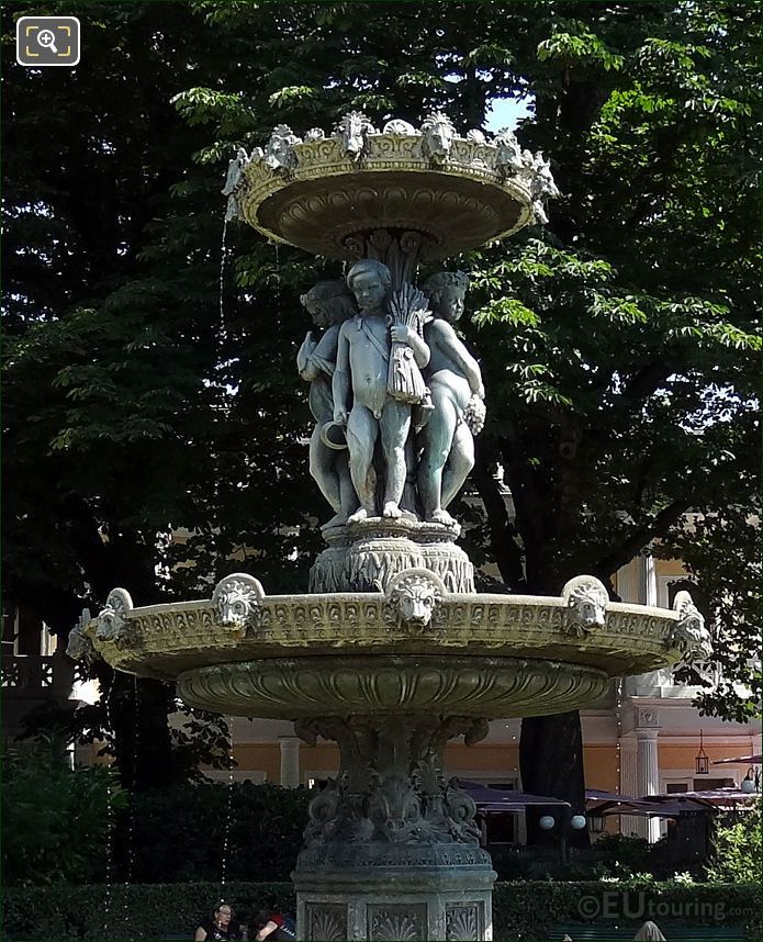 Jardins des Champs Elysees ornate fountain