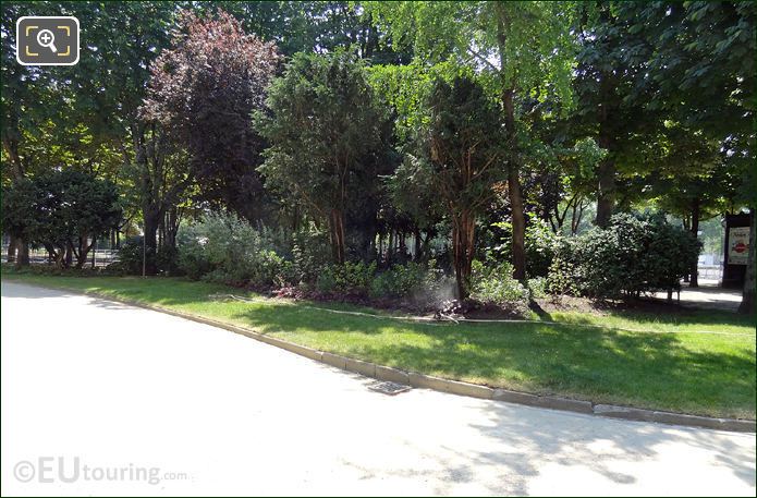 Historical Jardin des Champs Elysees trees and plants