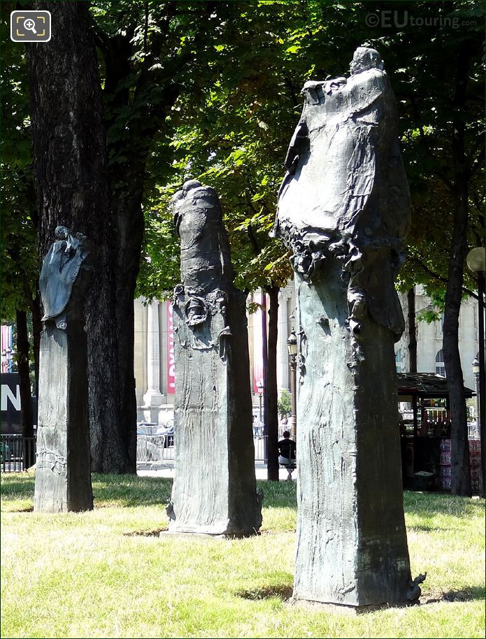 Champs Elysees Gardens monument to Jean Moulin