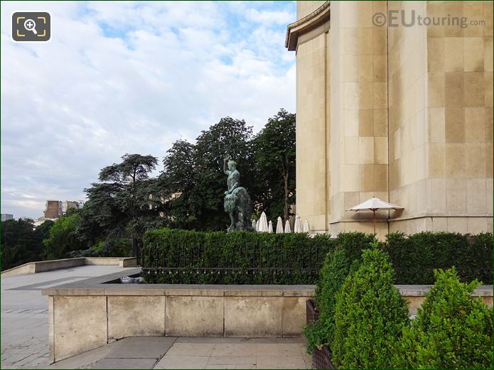 View SW from Esplanade of the Rights of Man, Jardins du Trocadero