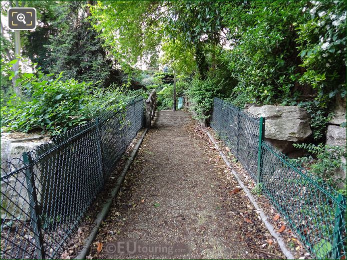 Pathway and bridge over water feature in Trocadero Gardens