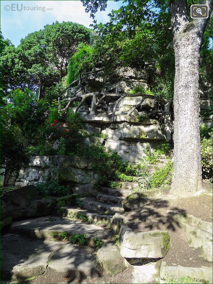 Stone steps and walkway in SW section of Trocadero Gardens