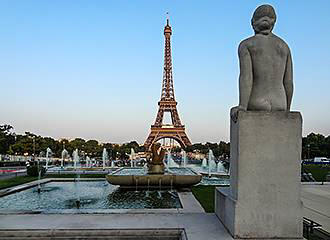 Water fountains in Jardins du Trocadero