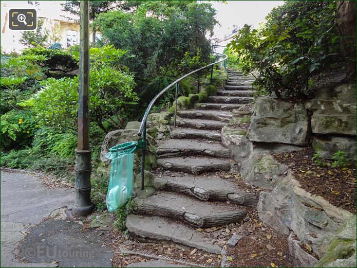 Stone steps in Jardins du Trocadero by Rue le Tasse, Paris