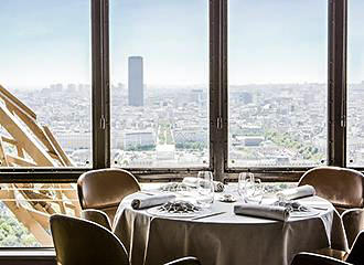 Jules Verne Restaurant At The Eiffel Tower In Paris France