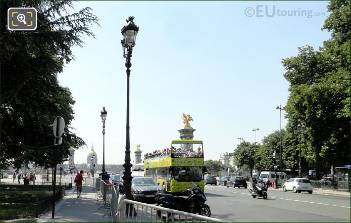 View to Les Invalides and OpenTour bus