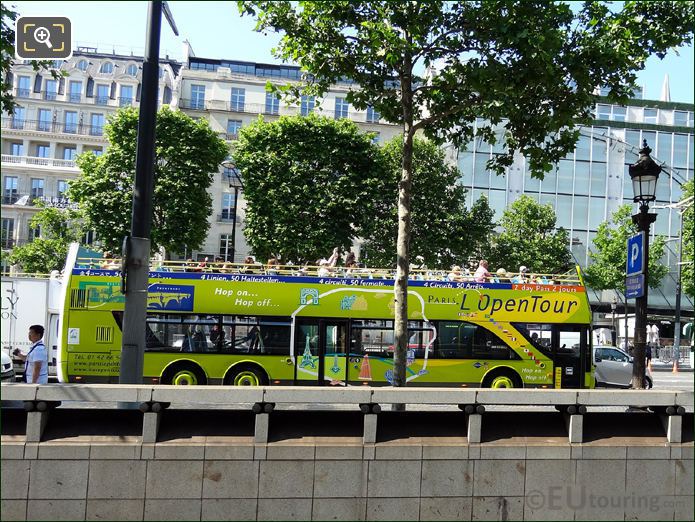 L'OpenTour on Avenue des Champs Elysees in Paris