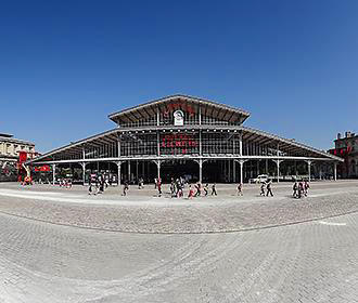 Front facade of La Grande Halle de la Villette