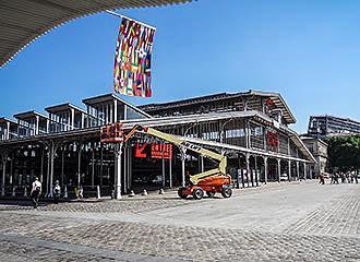 South west corner of La Grande Halle de la Villette