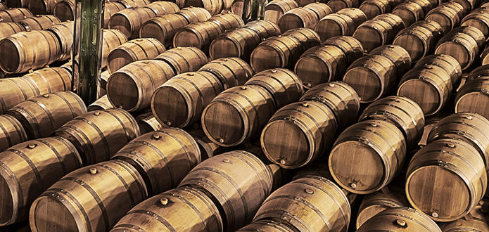La Reserve wine barrels