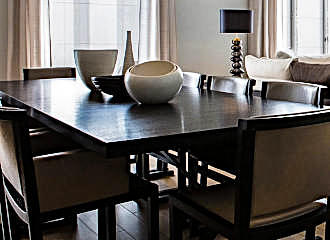 La Reserve Paris Apartments 1 bedroom garden view dining table