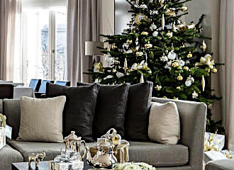 La Reserve Paris Apartments 2 bedroom Eiffel Tower Christmas lounge