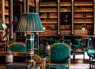 La Reserve Paris Hotel library