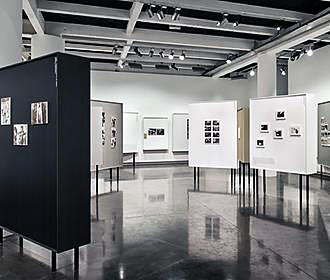 Display boards at Le Bal Museum