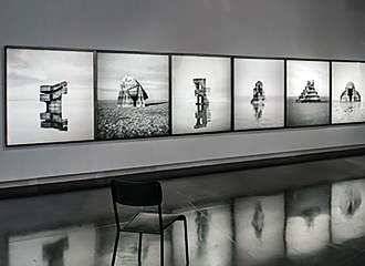 Black and white photos at Le Bal Museum