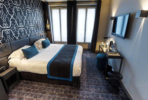 Le Grey Hotel double bedroom