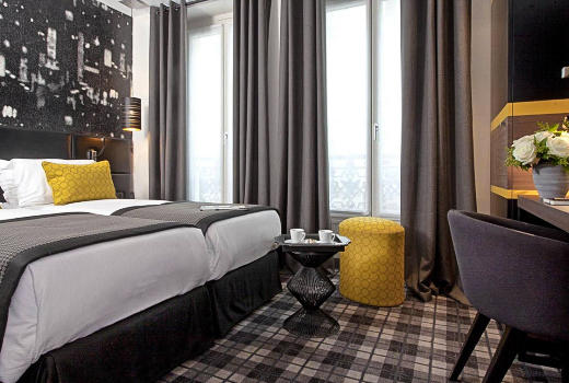Le Grey Hotel twin room