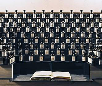 Perfume bottles at Musee du Parfum