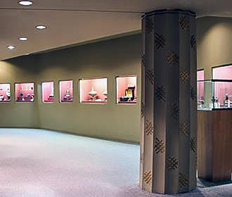 Display cases at Theatre Musee des Capucines