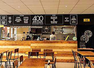Food counter inside Les 400 Coups