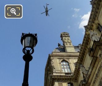 Eurocopter flying over the Denon wing