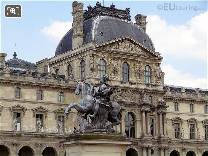 King Louis XIV Statue at the Louvre Museum