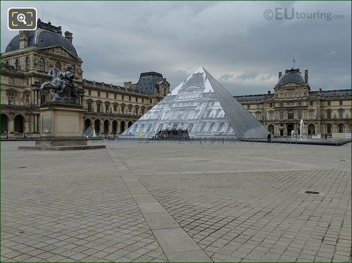 Pyramid west and south facades