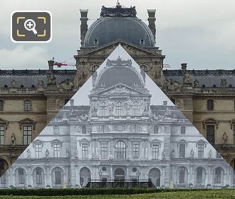 Disappearing pyramid Louvre Museum