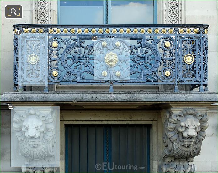 Gilded balcony Pavillon de Flore