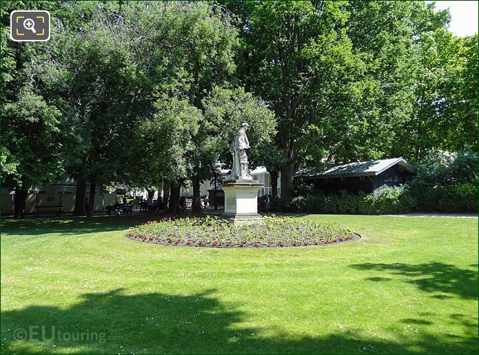 North view of Statue and gardens NW side, Jardin du Luxembourg