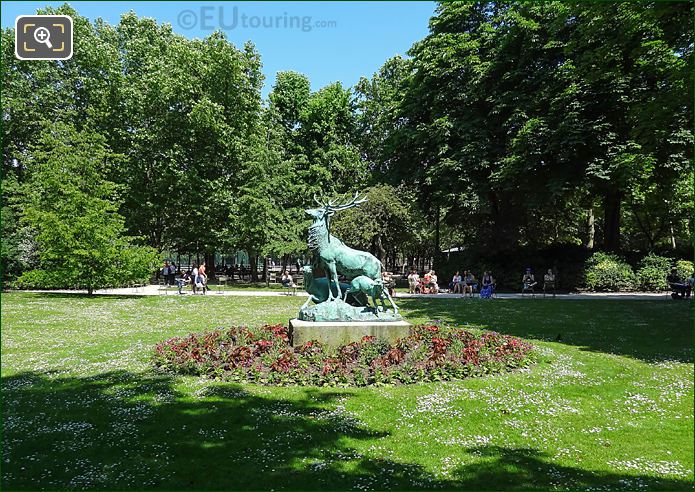 North view Jardin du Luxembourg and Herd of Deer sculpture