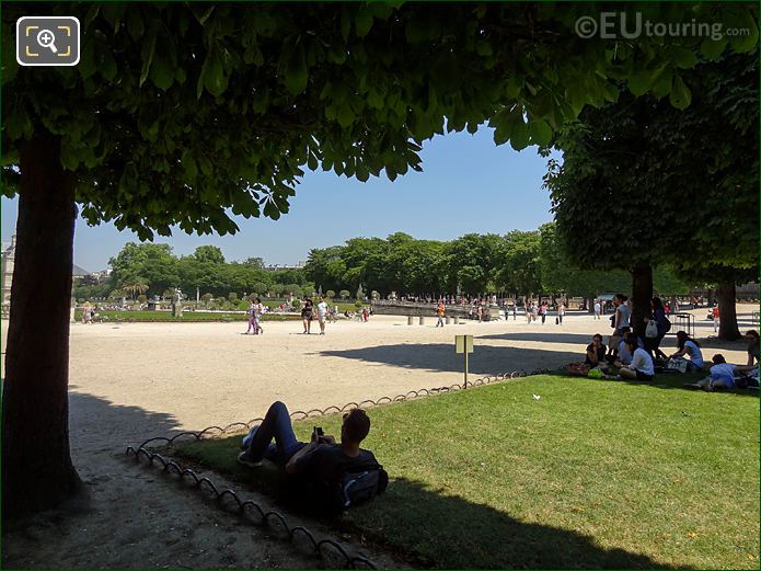 View NE over Jardin du Luxembourg from South of gardens