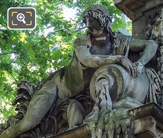 Naiad statue on Fontaine Medicis by Claude Ramey 